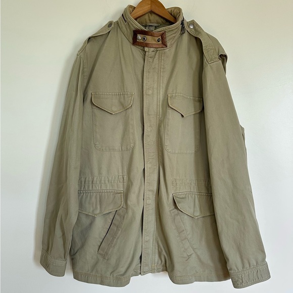 ORVIS Vintage Khaki Beige Chore Safari Field Utility Cotton Jacket Size XL 46-48 - Picture 2 of 16